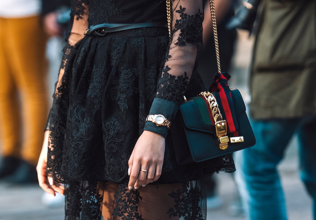 gucci dark green bag with gold hardware