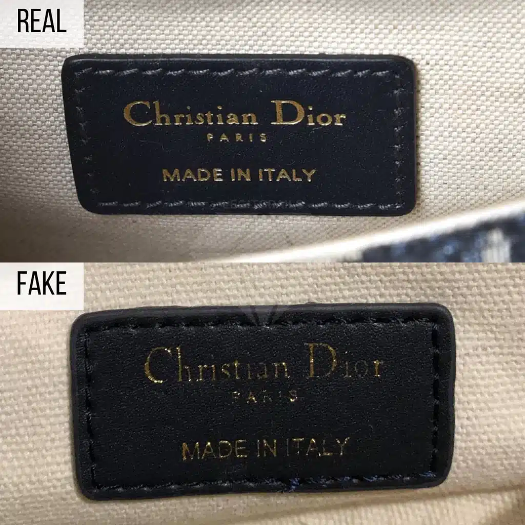 real vs fake dior bag