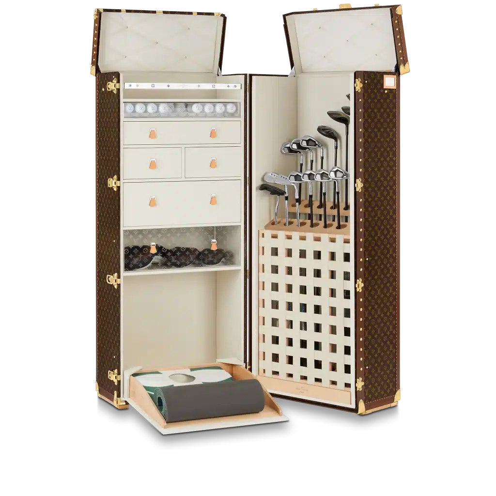Louis Vuitton Golf Trunk has launched and it's Ultra Luxe Priced at $129K 1 louis vuitton golf trunk with golf clubs