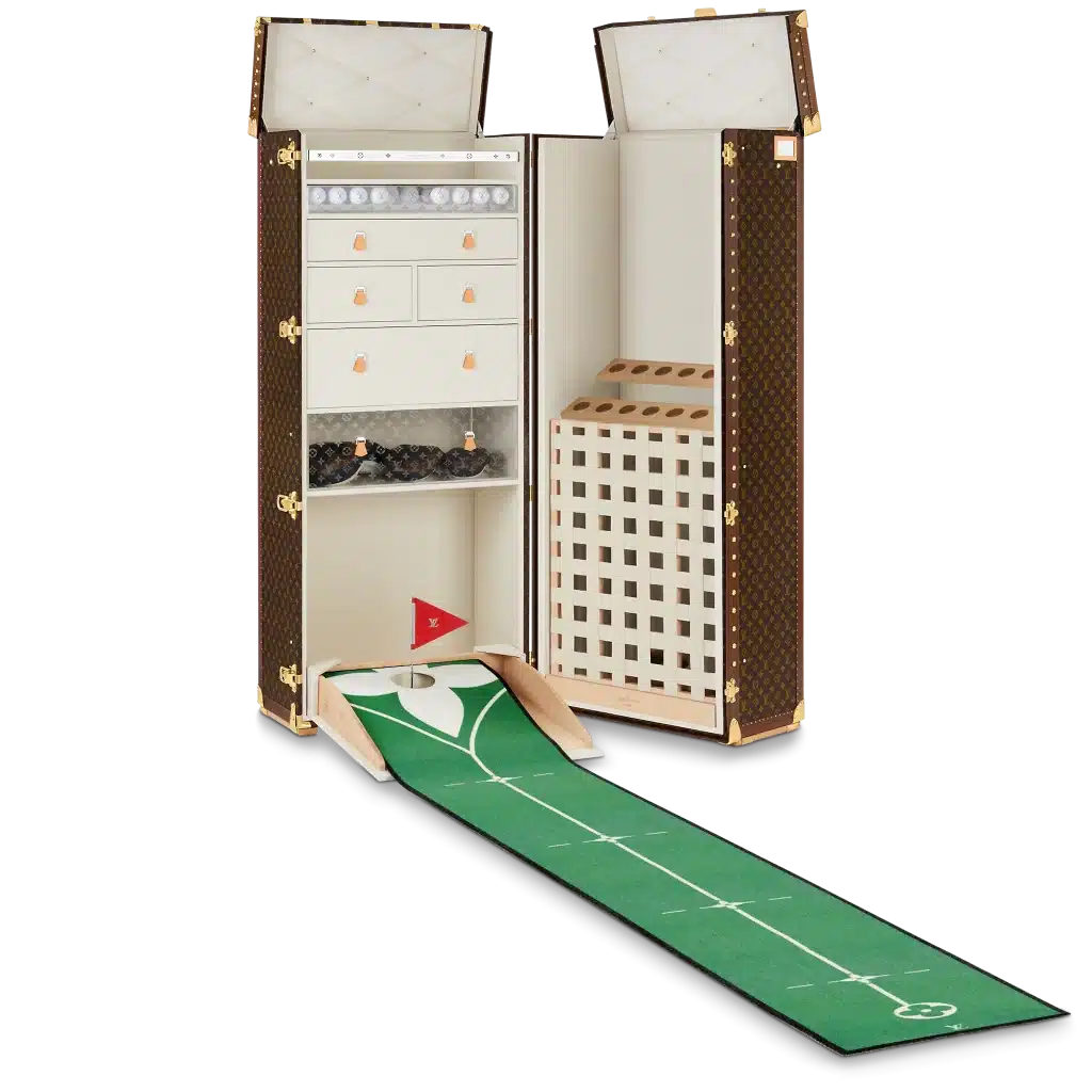 Louis Vuitton Golf Trunk has launched and it's Ultra Luxe Priced at $129K 4 louis vuitton golf trunk with putting mat