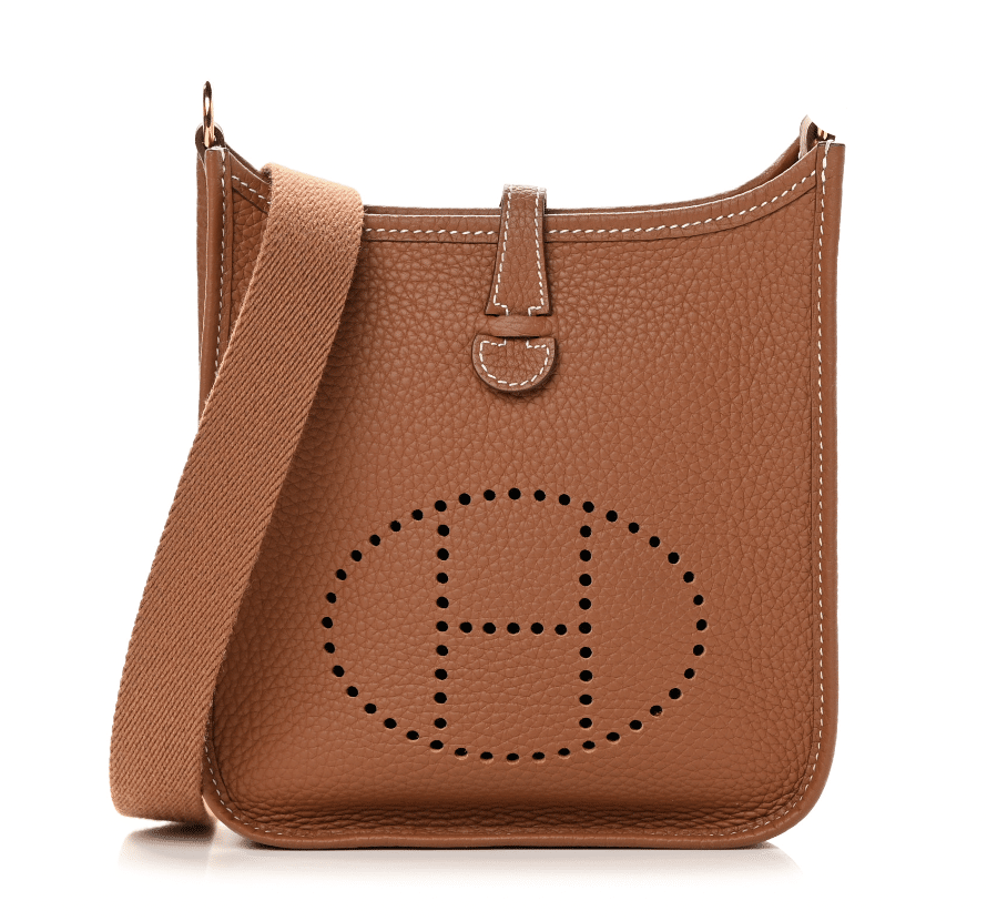 hermes evelyne in tan in beige mini