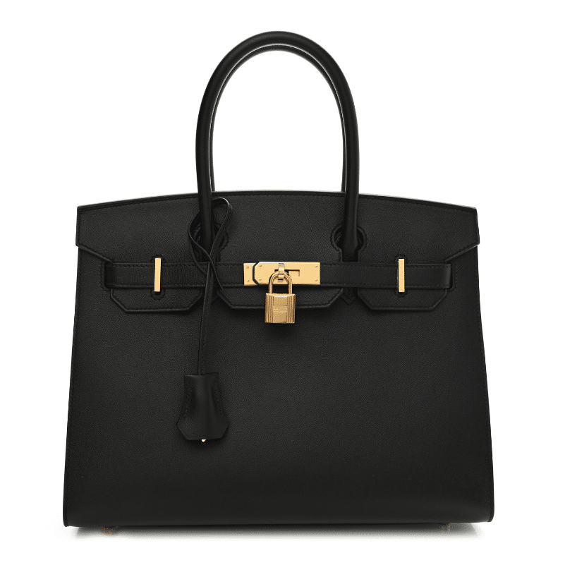 Hermes Birkin in Epsom black and gold