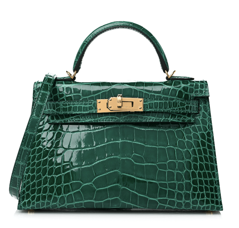 hermes mini kelly green alligator