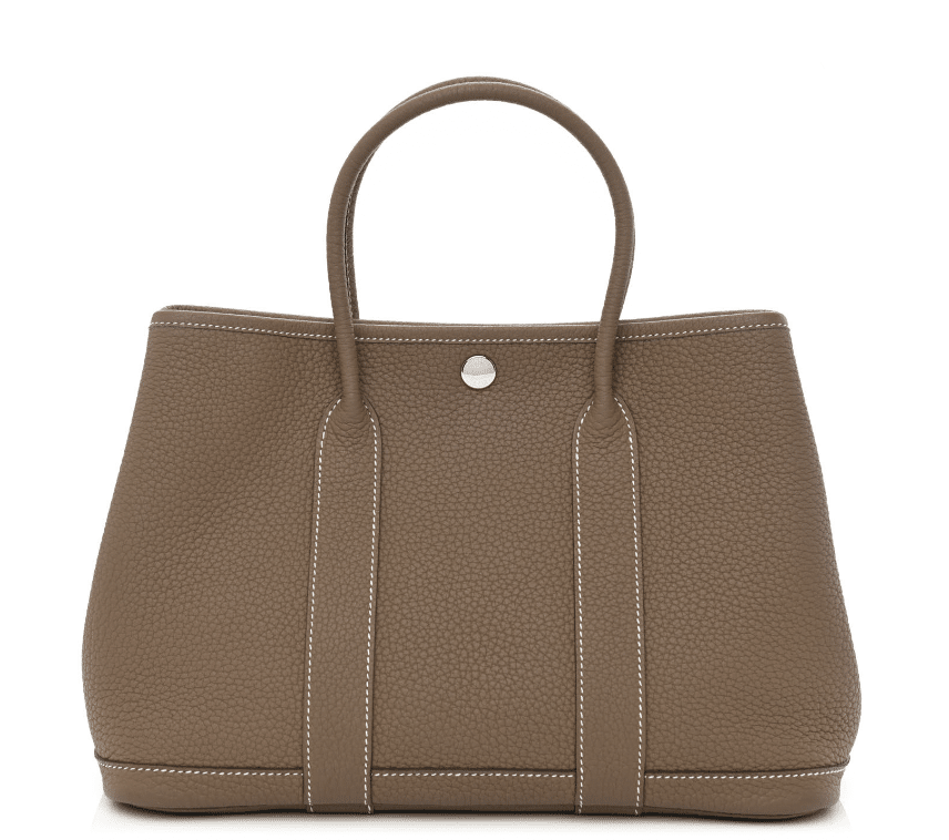 Garden party leather handbag Hermès Grey in Leather - 20402031