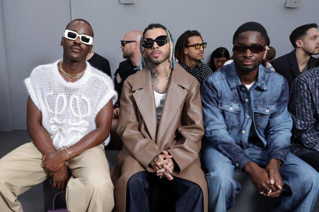 LOEWE Menswear SS24 Really Said Glitter and Guys 12 Ncuti Gatwa Rauw Alejandro Stephane Bak