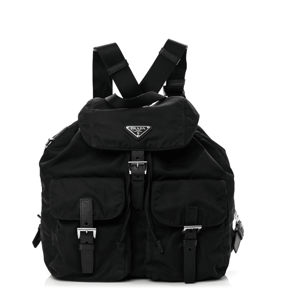 Prada nylon backpack black