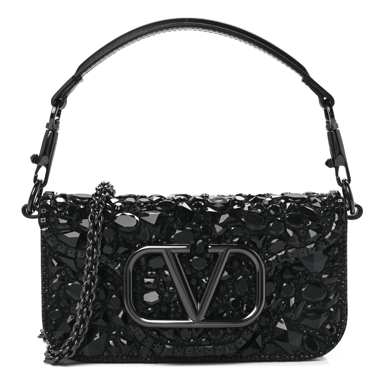 Valentino Garavani Loco bag black crystal mini bag