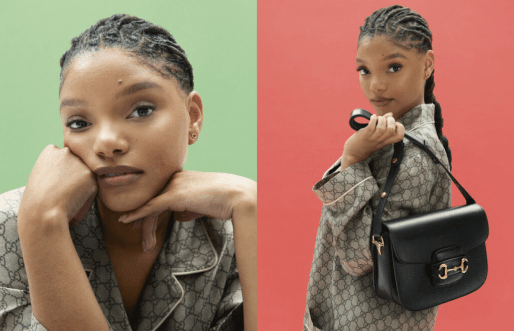 halle bailey gucci horsebit