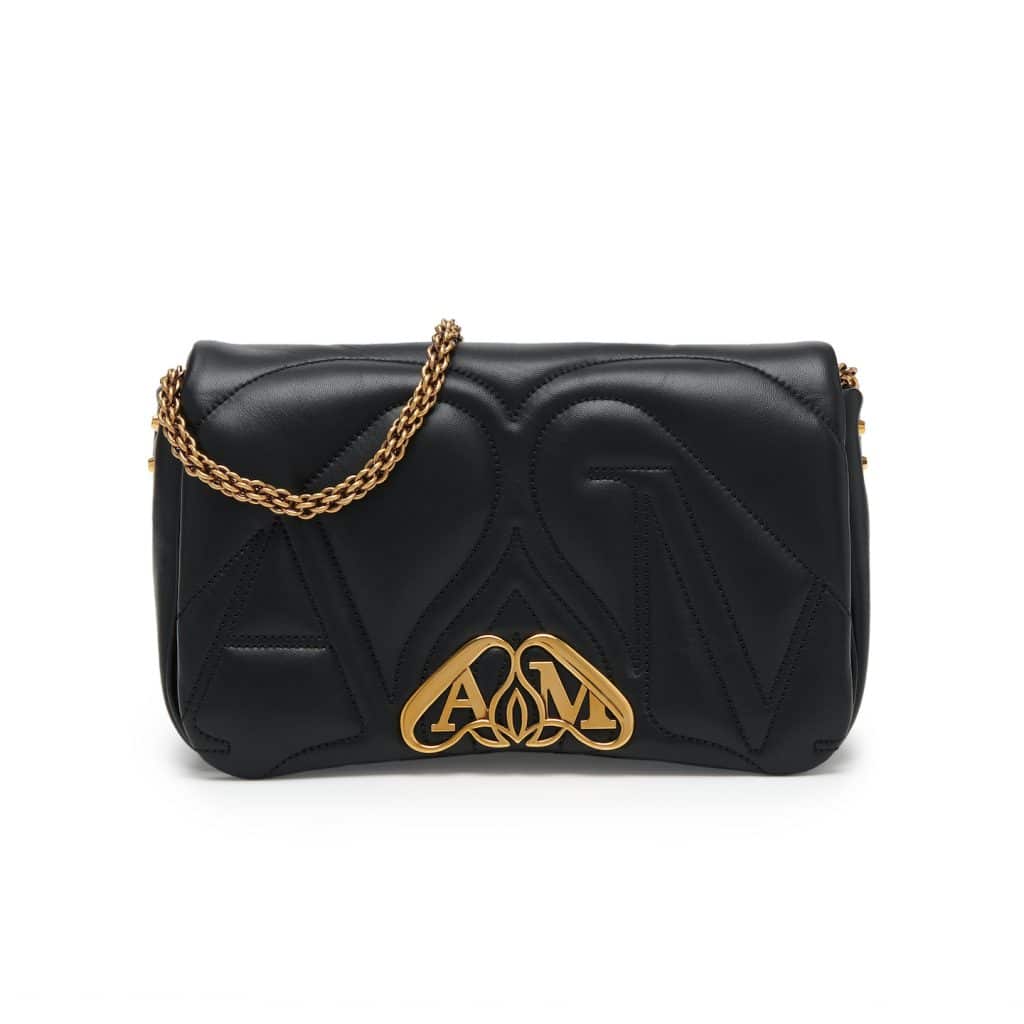 alexander mcqueen seal bag in black small image