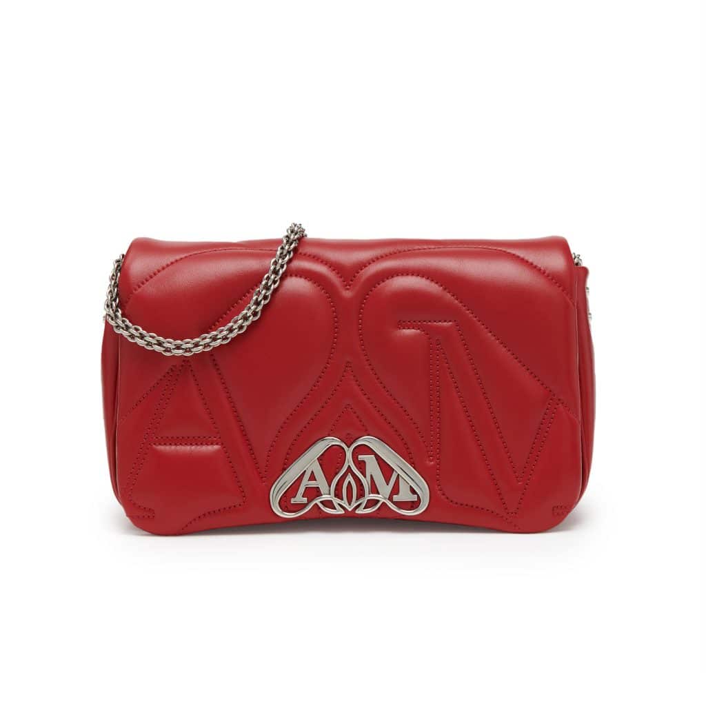 alexander mcqueen seal bag in red small