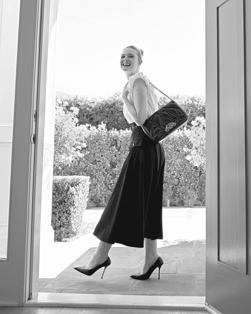 Alexander McQueen Seal Bag: The Brand's Bag of the Season 1 Elle Fanning wearing the alexander mcqueen seal bag