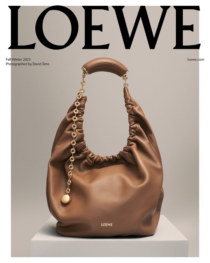 loewe squeeze bag brown tan by david sims